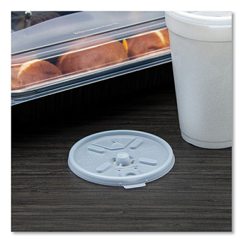 Dart Lift n' Lock Plastic Hot Cup Lids With Straw Slot, Fits 12 oz to 24 oz Hot Cups, Plastic, Translucent, 100/Pack, 10 Packs/CT (16FTLS)