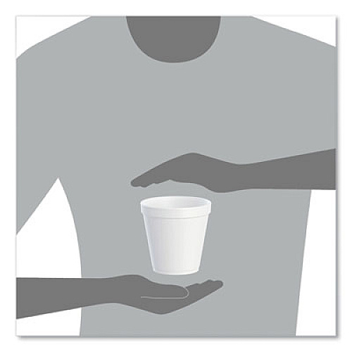 Dart Foam Containers, Squat, 16 oz, White, 25/Bag, 20 Bags/Carton (16MJ20)