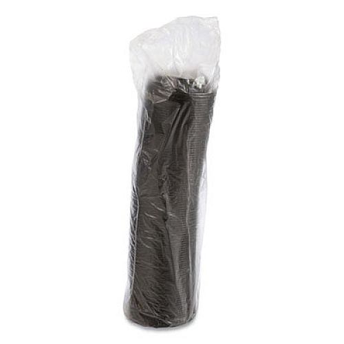 Dart Optima Reclosable Lid, Fits 12 oz to 24 oz Hot Cups, Plastic, Black, 100/Pack, 10 Packs/Carton (16RCLBLK)