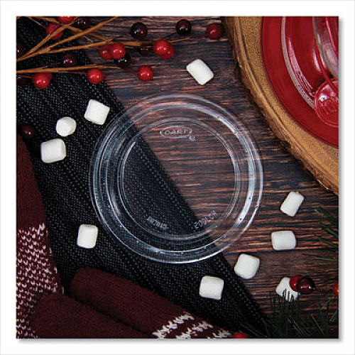 Dart Plastic Dome Lid, Fits 5 oz to 32 oz Hot Cups/Containers, Clear, 100/Pack, 10 Packs/Carton (20DLCR)