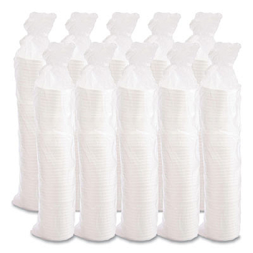 Dart Vented Foam Lids, Fits 6 oz to 32 oz Hot Cups, White, 50/Pack, 10 Packs/Carton (20RL)