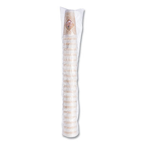 Dart Cafe G Foam Hot/Cold Cups, 20 oz, Brown/Red/White, 20/Pack (20X16GPK)