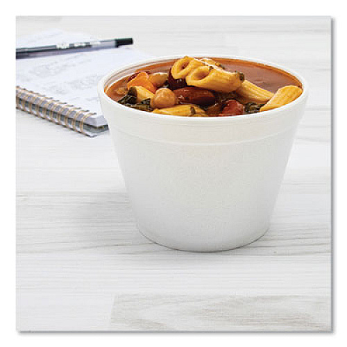Dart Foam Containers, 24 oz, White, 25/Bag, 20 Bags/Carton (24MJ48)