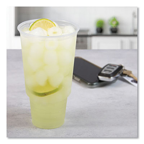 Dart Ultra Clear Pedestal PET Cups, 32 oz, Plastic, Clear, 25/Bag, 20 Bags/Carton (32AC)