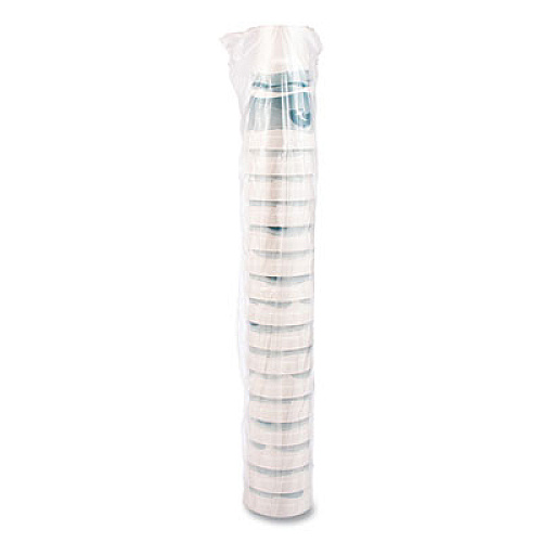 Dart Horizon Hot/Cold Foam Drinking Cups, 32 oz, White/Teal, 16/Bag, 25 Bags/Carton (32AJ20H)