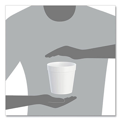 Dart Foam Containers, 32 oz, White, 25/Bag, 20 Bags/Carton (32MJ48)