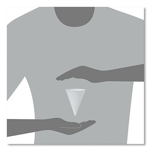 SOLO Cone Water Cups, ProPlanet Seal, 4.25 oz, Paper, White, 200/Bag, 25 Bags/Carton (42R2050)