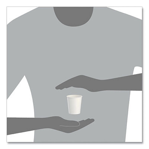 SOLO Paper Water Cups, ProPlanet Seal, 3 oz, White, 100/Bag, 50 Bags/Carton (44CT)