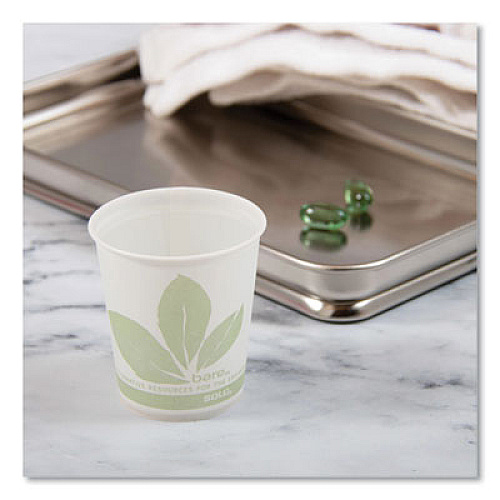 SOLO Bare Eco-Forward Treated Paper Cold Cups, ProPlanet Seal, 3 oz, Bare Design, 100/Sleeve, 50 Sleeves/Carton (44BB)