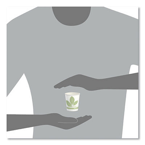 SOLO Bare Eco-Forward Treated Paper Cold Cups, ProPlanet Seal, 3 oz, Bare Design, 100/Sleeve, 50 Sleeves/Carton (44BB)