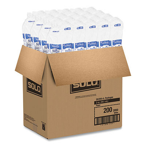 SOLO Paper Portion Cups, ProPlanet Seal, 2 oz, White, 250/Bag, 20 Bags/Carton (200)