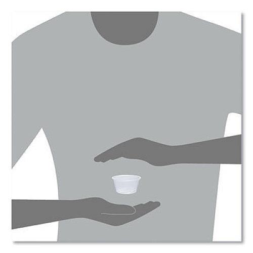 Dart Conex Complements Portion/Medicine Cups, 2 oz, Plastic, Clear, 125/Bag, 20 Bags/Carton (200PC)