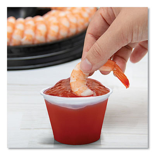 Dart Conex Complements Portion/Medicine Cups, 2.5 oz, Plastic, Clear, 125/Bag, 20 Bags/Carton (250PC)