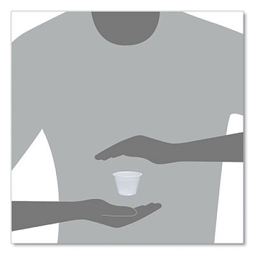 Dart Conex Complements Portion/Medicine Cups, 2.5 oz, Plastic, Clear, 125/Bag, 20 Bags/Carton (250PC)