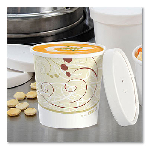 SOLO Flexstyle Double Poly Food Combo Packs, 16 oz, Symphony, Paper, 25 Combos/Sleeve, 10 Sleeves/Carton (KHB16ASYM)