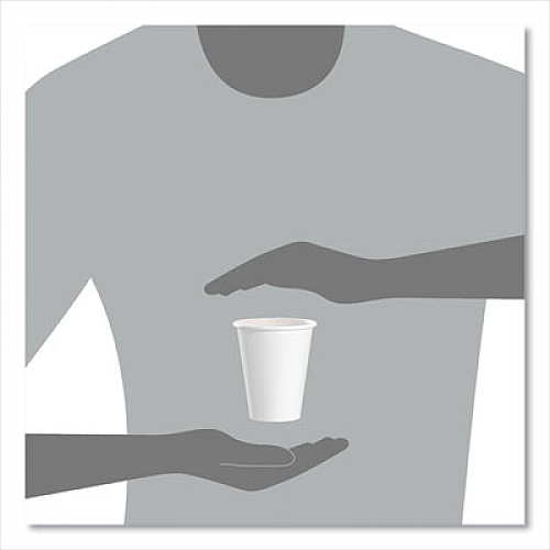 SOLO Single-Sided Poly Paper Hot Cups, 8 oz, White, 50/Bag, 20 Bags/Carton (378W2050)