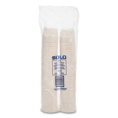 SOLO Paper Portion Cups, ProPlanet Seal, 4 oz, White, 250/Bag, 20 Bags/Carton (400)