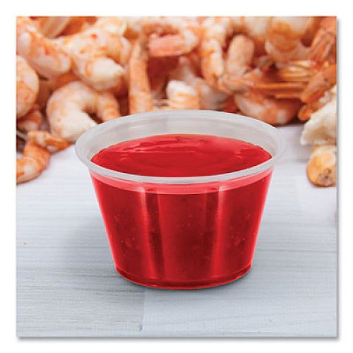 Dart Conex Complements Portion/Medicine Cups, 4 oz, Plastic, Clear, 125/Bag, 20 Bags/Carton (400PC)