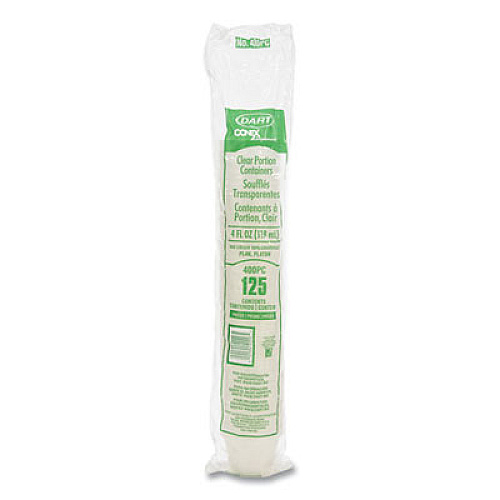 Dart Conex Complements Portion/Medicine Cups, 4 oz, Plastic, Clear, 125/Bag, 20 Bags/Carton (400PC)