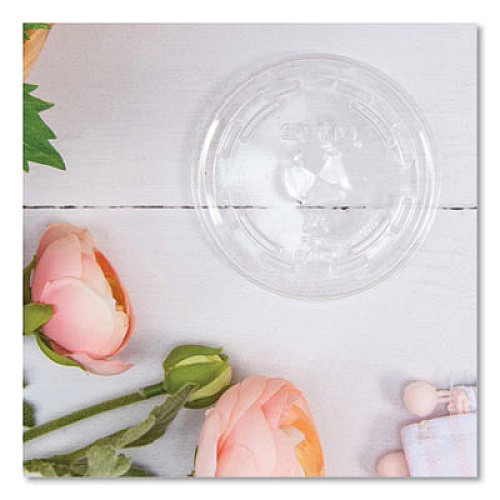 Dart Plastic Cold Cup Lids, Fits 9 oz to 10 oz Cold Cups, Clear, 1,000/Carton (610TS)