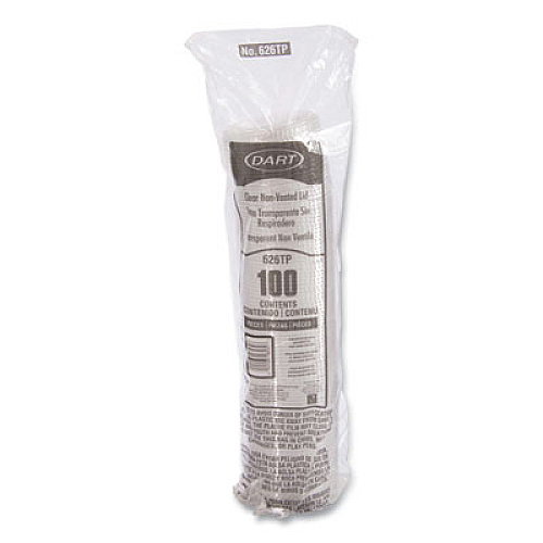SOLO PETE Plastic Flat Cold Cup Lids, Fits 12 oz to 24 oz Cold Cups, Clear, 1,000/Carton (626TP)