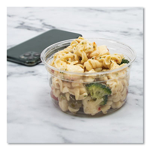 SOLO Bare Eco-Forward RPET Deli Containers, ProPlanet Seal, 12 oz, Clear, Plastic, 50/Pack, 10/Carton (DM12R)