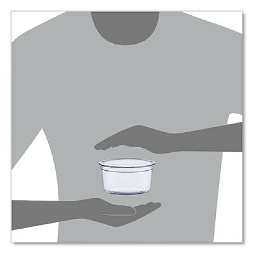 SOLO Bare Eco-Forward RPET Deli Containers, ProPlanet Seal, 12 oz, Clear, Plastic, 50/Pack, 10/Carton (DM12R)
