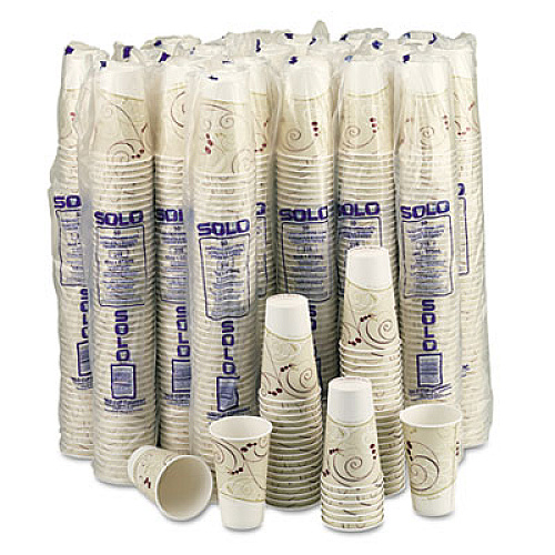 Dart Paper Hot Cups in Symphony Design, 16 oz, Beige, 1,000/Carton (316SMSYM)