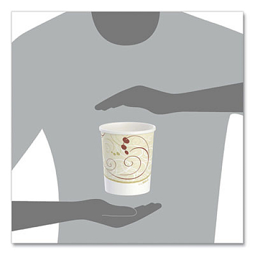 SOLO Flexstyle Double Poly Paper Containers, 32 oz, Symphony Design, Paper, 25/Pack, 20 Packs/Carton (H4325SYM)