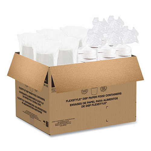 SOLO Flexstyle Food Lid Container, 12.1 oz, 3.6" Diameter, White, Plastic, 250/Carton (KHSB12AWH)