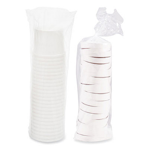 SOLO Flexstyle Food Lid Container, 12.1 oz, 3.6" Diameter, White, Plastic, 250/Carton (KHSB12AWH)