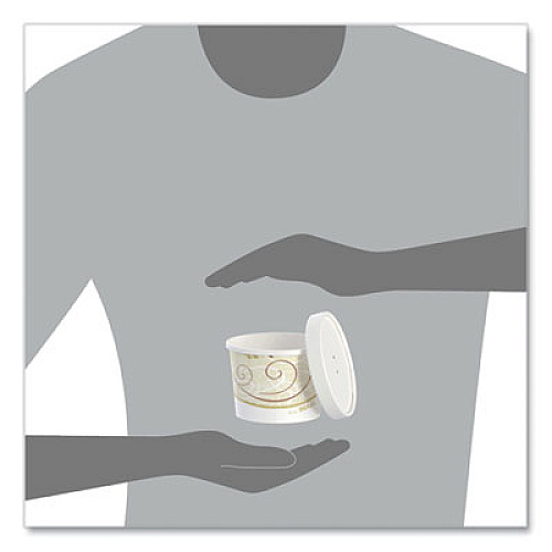 SOLO Flexstyle Double Poly Food Combo Packs, 12 oz, Symphony, Paper, 250/Carton (KHSB12ASYM)