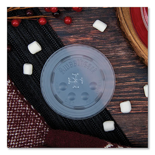 SOLO Polystyrene Plastic Flat Straw-Slot Cold Cup Lids, Fits 12 oz to 24 oz Cold Cups, Plastic, Translucent, 125/Pack, 16 Packs/CT (L16BL)
