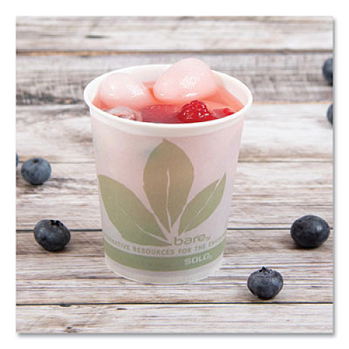 SOLO Bare Eco-Forward Paper Cold Cups, ProPlanet Seal, 5 oz, Green/White, 100/Sleeve, 30 Sleeves/Carton (R53BBJD110CT)
