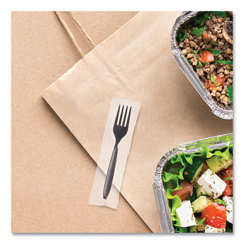 SOLO Reliance Mediumweight Cutlery, Fork, Plastic, Black, 1,000/Carton (RSK10004)