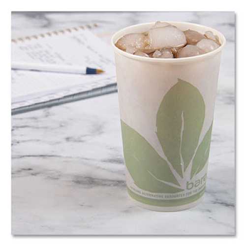 SOLO Bare Eco-Forward Paper Cold Cups, ProPlanet Seal, 16 oz, Green/White, 100/Sleeve, 10 Sleeves/Carton (RW16BBD110CT)