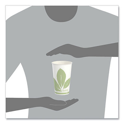SOLO Bare Eco-Forward Paper Cold Cups, ProPlanet Seal, 16 oz, Green/White, 100/Sleeve, 10 Sleeves/Carton (RW16BBD110CT)