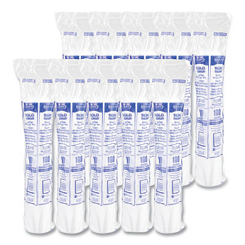 SOLO Traveler Cappuccino Style Dome Lid, Fits 10 oz Hot Cups, Plastic, White, 100/Pack, 10 Packs/Carton (TL31R2)