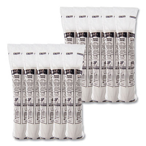 SOLO Traveler Cappuccino Style Dome Lid, Fits 10 oz to 24 oz Hot Cups, Plastic, White, 100/Pack, 10 Packs/Carton (TLP316)