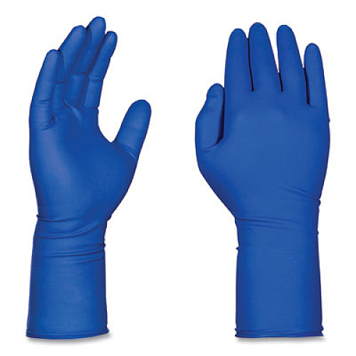 GloveWorks by AMMEX Latex Exam Gloves, Powder-Free, X-Large, 13 mil Thick, 11.6" Long, Blue, 50/Box, 10 Boxes/Carton (GPLHD88100)