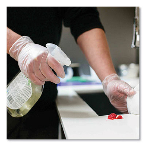X3 by AMMEX Industrial Vinyl Gloves, Powder-Free, Medium, 3 mil Thick, 9.5" Long, Clear, 100/Box, 10 Boxes/Carton (GPX344100CT)