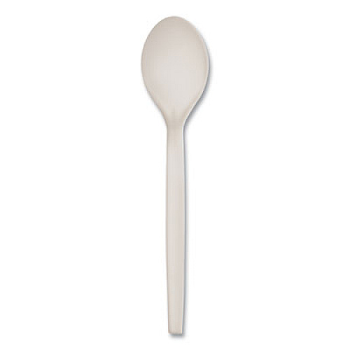 Eco-Products EcoSense Renewable Plant Starch Cutlery, Spoon, Plastic, Cream, 50/Pack, 20 Packs/Carton (EPS003)