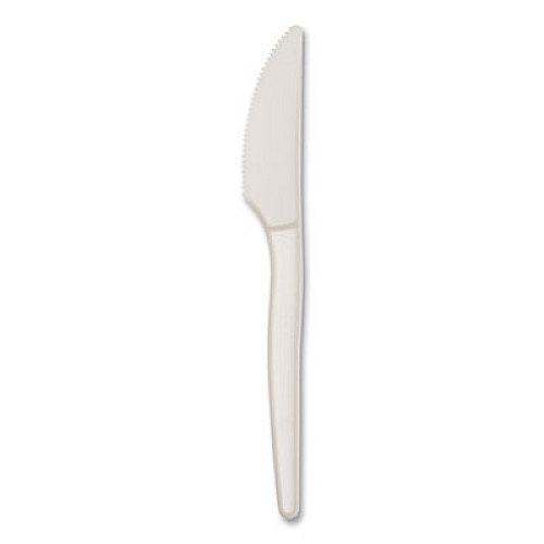 Eco-Products EcoSense Renewable Plant Starch Cutlery, Knife, Plastic, Cream, 50/Pack, 20 Packs/Carton (EPS001)