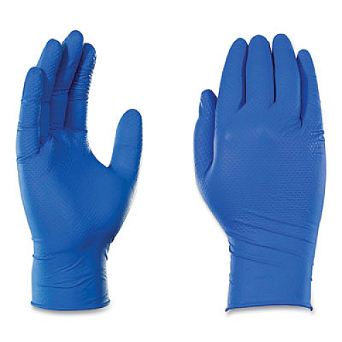 GloveWorks by AMMEX Heavy-Duty Industrial Nitrile Gloves, Powder-Free, XX-Large, 6 mil Thick, 9.5" Long, Royal Blue, 100/Box, 10 Boxes/Carton (GWRBN49100)