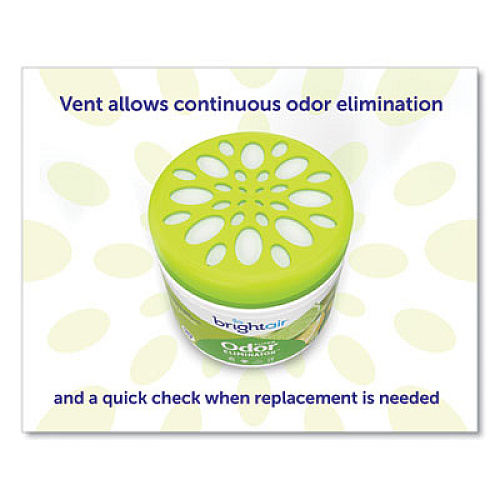 BRIGHT Air Super Odor Eliminator, Zesty Lemon and Lime, 14 oz Jar, 6/Carton (900248)