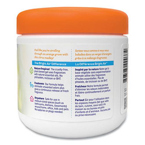 BRIGHT Air Super Odor Eliminator, Mandarin Orange and Fresh Lemon, 14 oz Jar (900013EA)