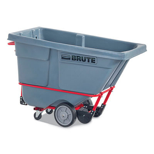 Rubbermaid Commercial 0.5 cu yd BRUTE DURATILT Frame Tilt Truck, Heavy Duty, 1,400 lb Capacity, Gray (2192465)