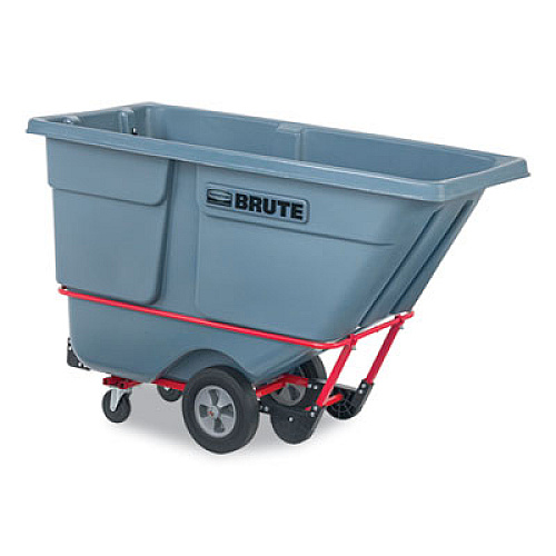 Rubbermaid Commercial 1 cu yd BRUTE DURATILT Frame Tilt Truck, Standard Duty, 1,200 lb Capacity, Gray (2192462)