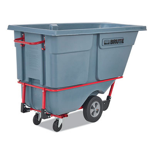 Rubbermaid Commercial 1 cu yd BRUTE DURATILT Frame Tilt Truck, Standard Duty, 1,200 lb Capacity, Gray (2192462)