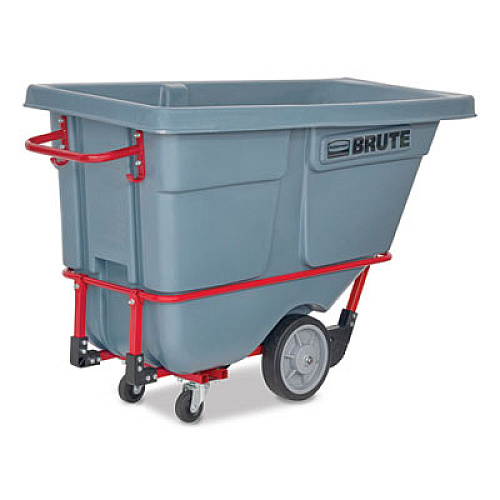 Rubbermaid Commercial 0.5 cu yd BRUTE DURATILT Frame Tilt Truck, Heavy Duty, 1,400 lb Capacity, Gray (2192465)